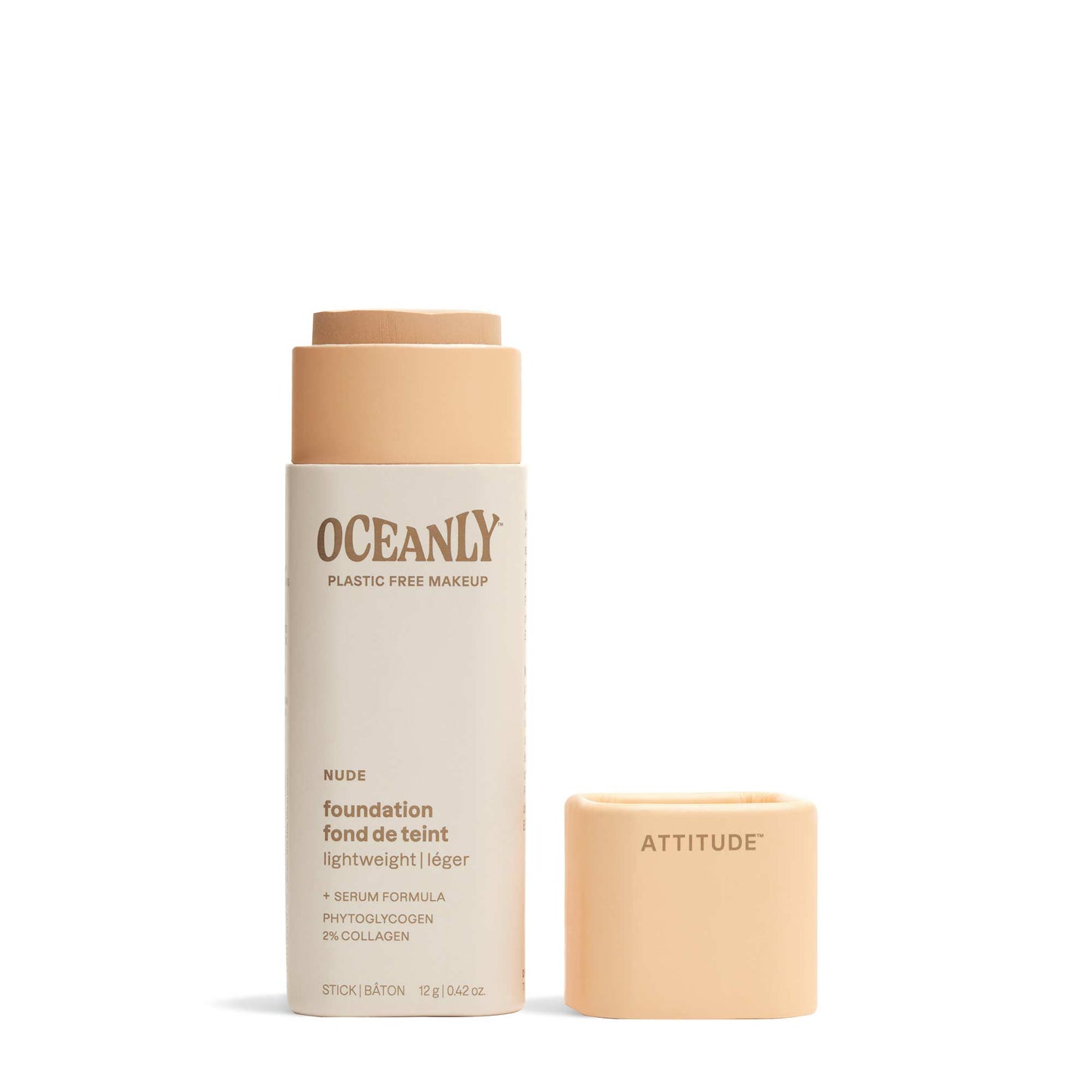 ATTITUDE Oceanly Light Coverage Foundation Stick Nude 12g Unscented 16141_en?_main?
