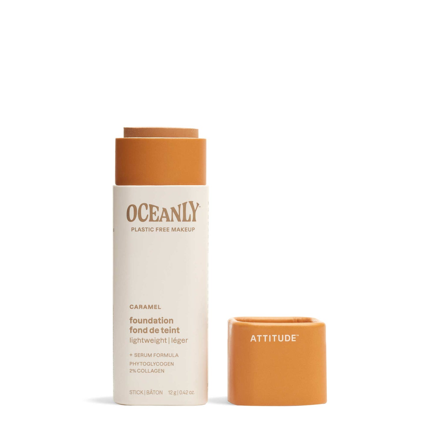ATTITUDE Oceanly Light Coverage Foundation Stick Caramel 12g Unscented 16143_en?_main?