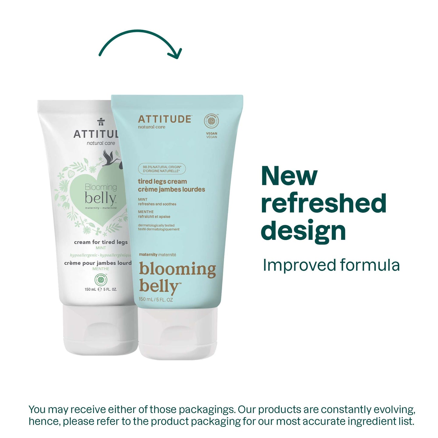 ATTITUDE Blooming belly™ Cream For Tired Legs Mint 18191_en? 150 mL