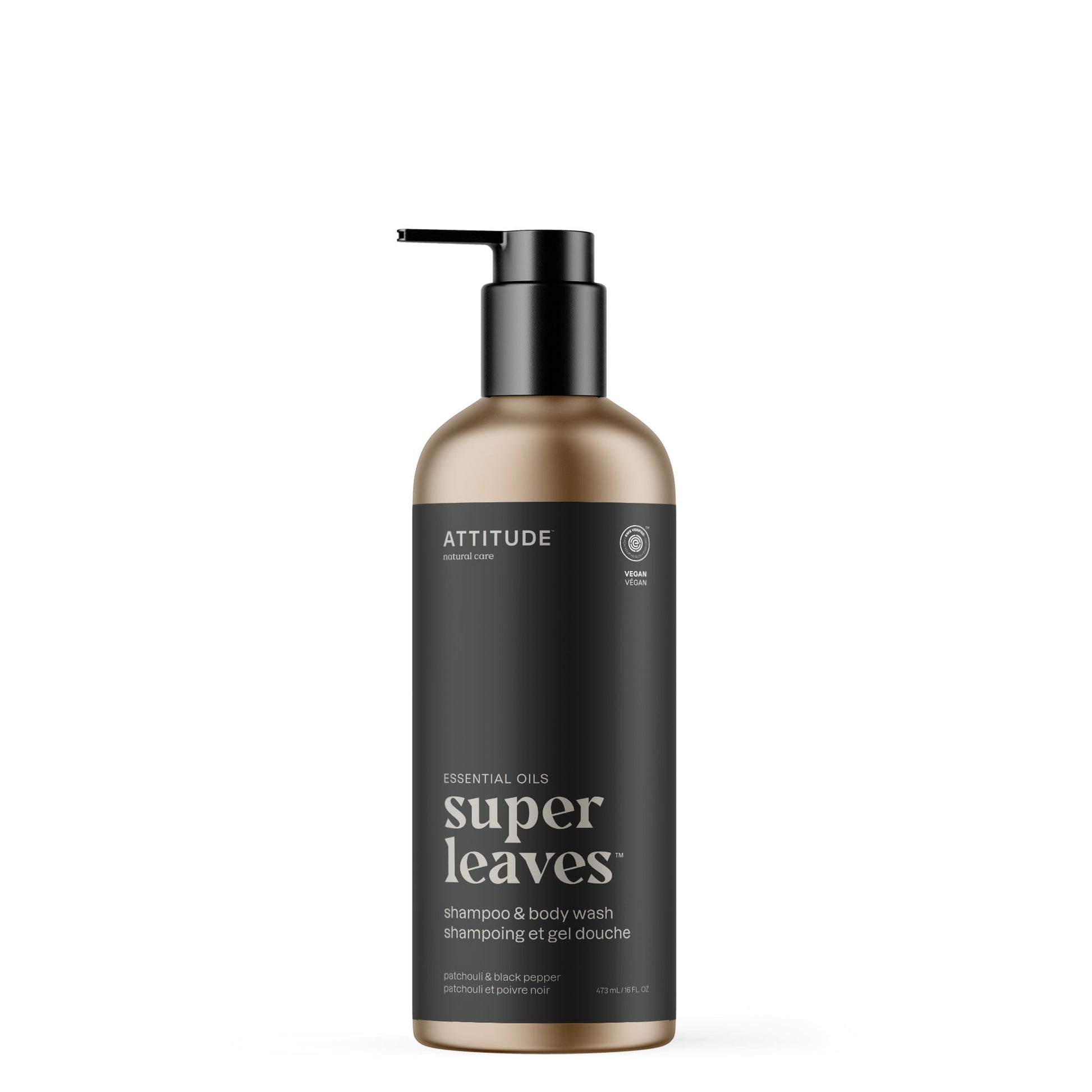 ATTITUDE Super Leaves Essential oils shampoo body wash Patchouli and black pepper 19003-btob_en?_main? 473mL