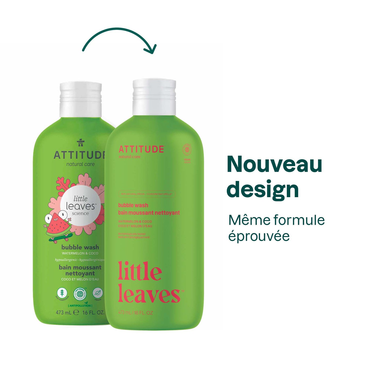 ATTITUDE little leaves™ Kids Bubble Wash Watermelon & Coco 18317_en? Watermelon and Coco / 1 unit