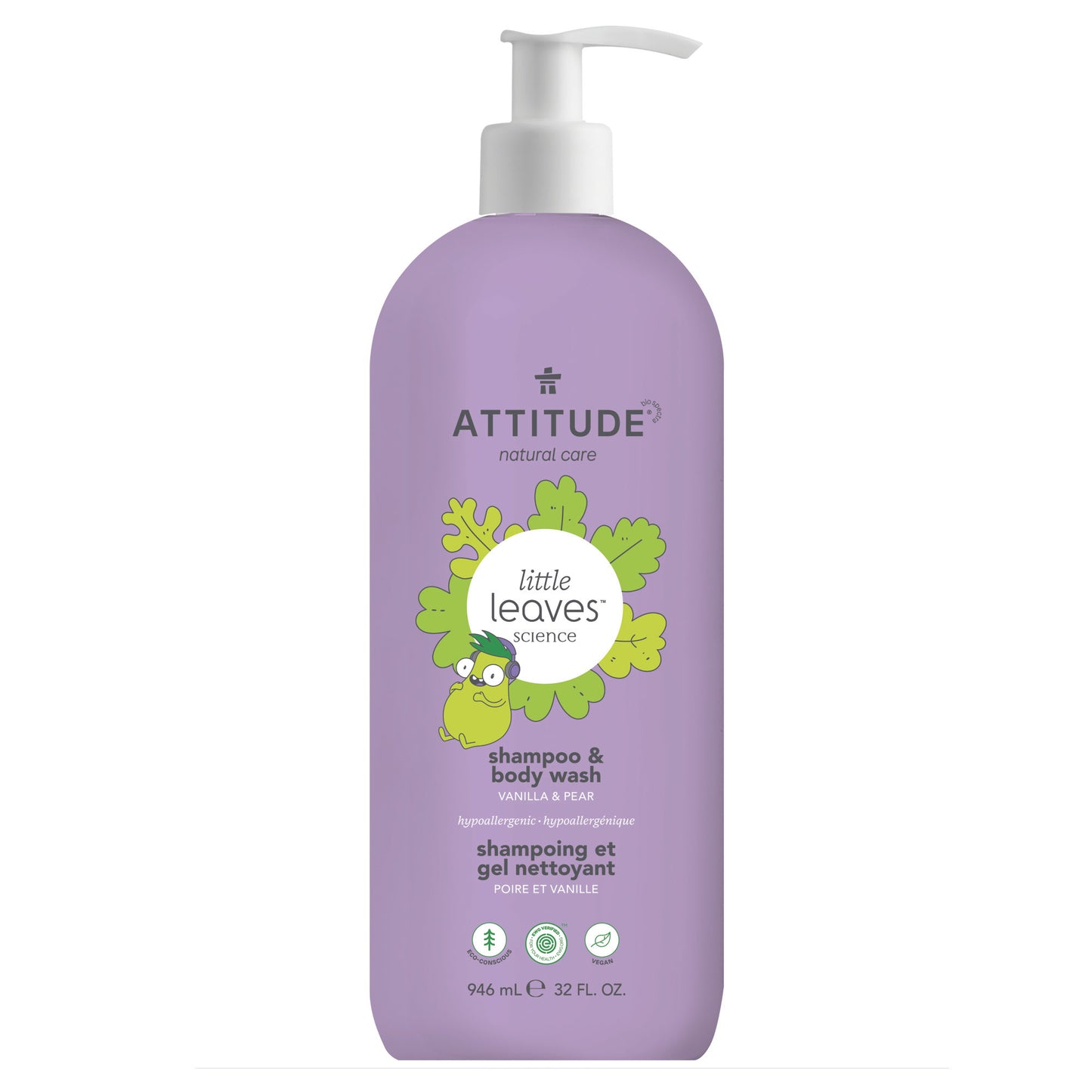 ATTITUDE little leaves™ Shampoo and Body Wash 2-in-1 for kids Vanilla & pear - 946 mL 11525_en?_main? Vanilla and pear / 946 mL