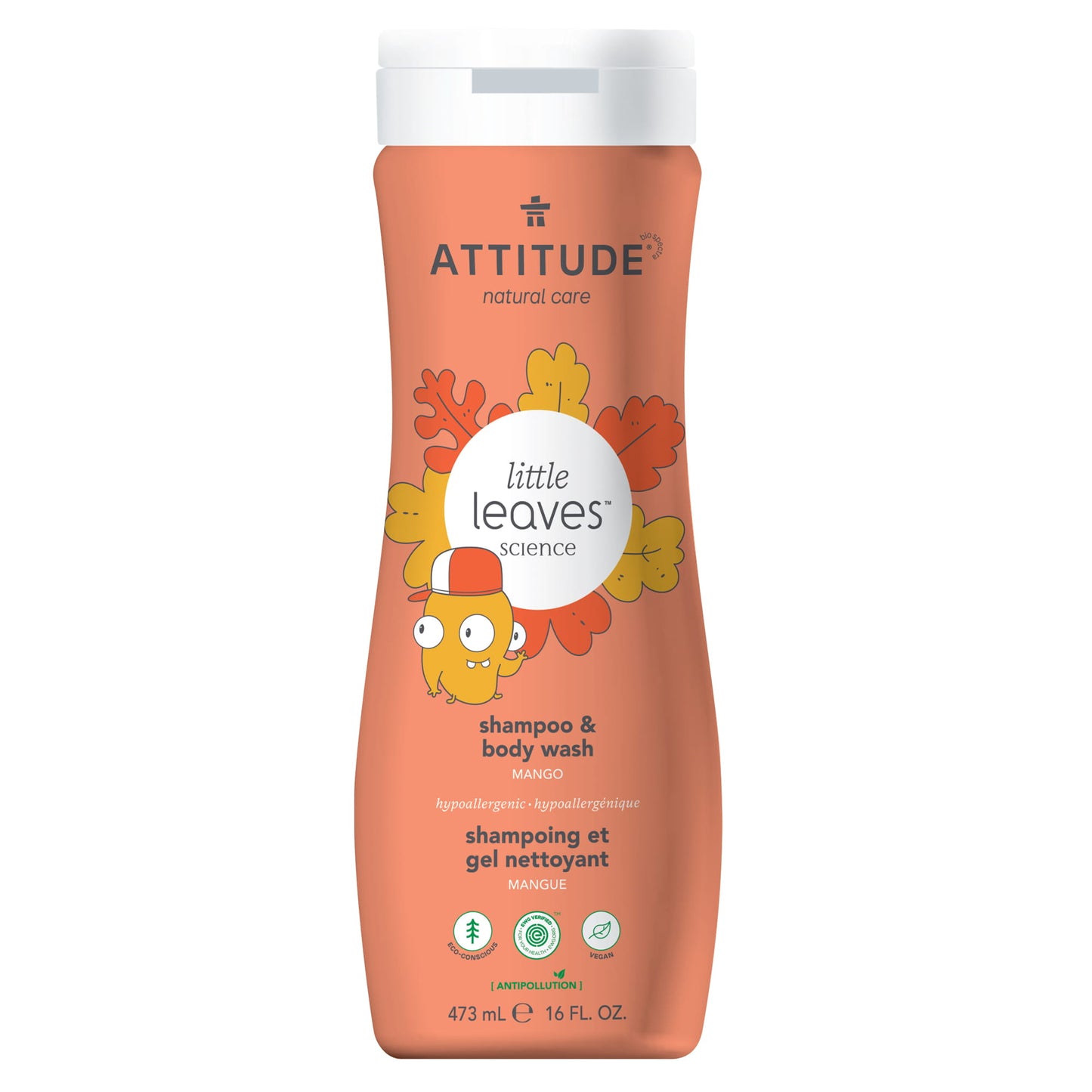 ATTITUDE little leaves™ Shampoo and Body Wash 2-in-1 for kids Mango - 473 mL 11018_en?_main? Mango / 473 mL