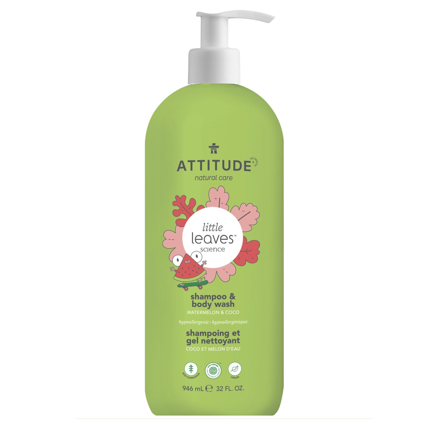 ATTITUDE-2-in-1 Shampoo and body wash Watermelon and Coco - 946 mL 11527_en?_main? Watermelon and Coco / 946 mL