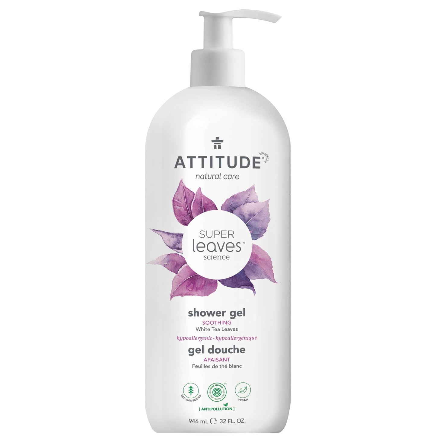 ATTITUDE Super leaves™ Shower Gel Soothing White Tea Leaves 946 mL 11597_en?_main?