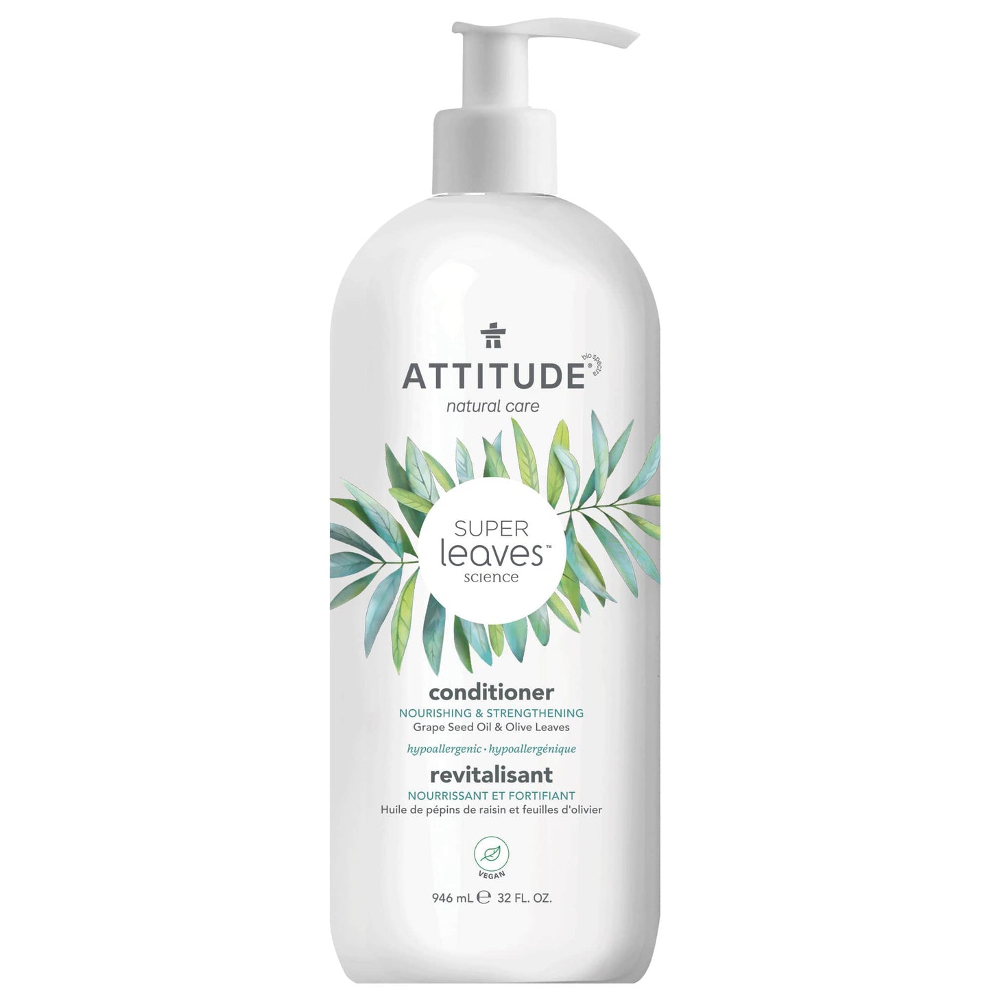 ATTITUDE Super Leaves Conditioner Nourishing & Strengthening : Super leaves™ : Restores and strengthens dry and damaged hair 11513_en?_main? 946 mL