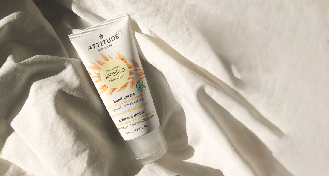 Hand cream for sensitive skin from ATTITUDE to moisturize skin during cold winter season