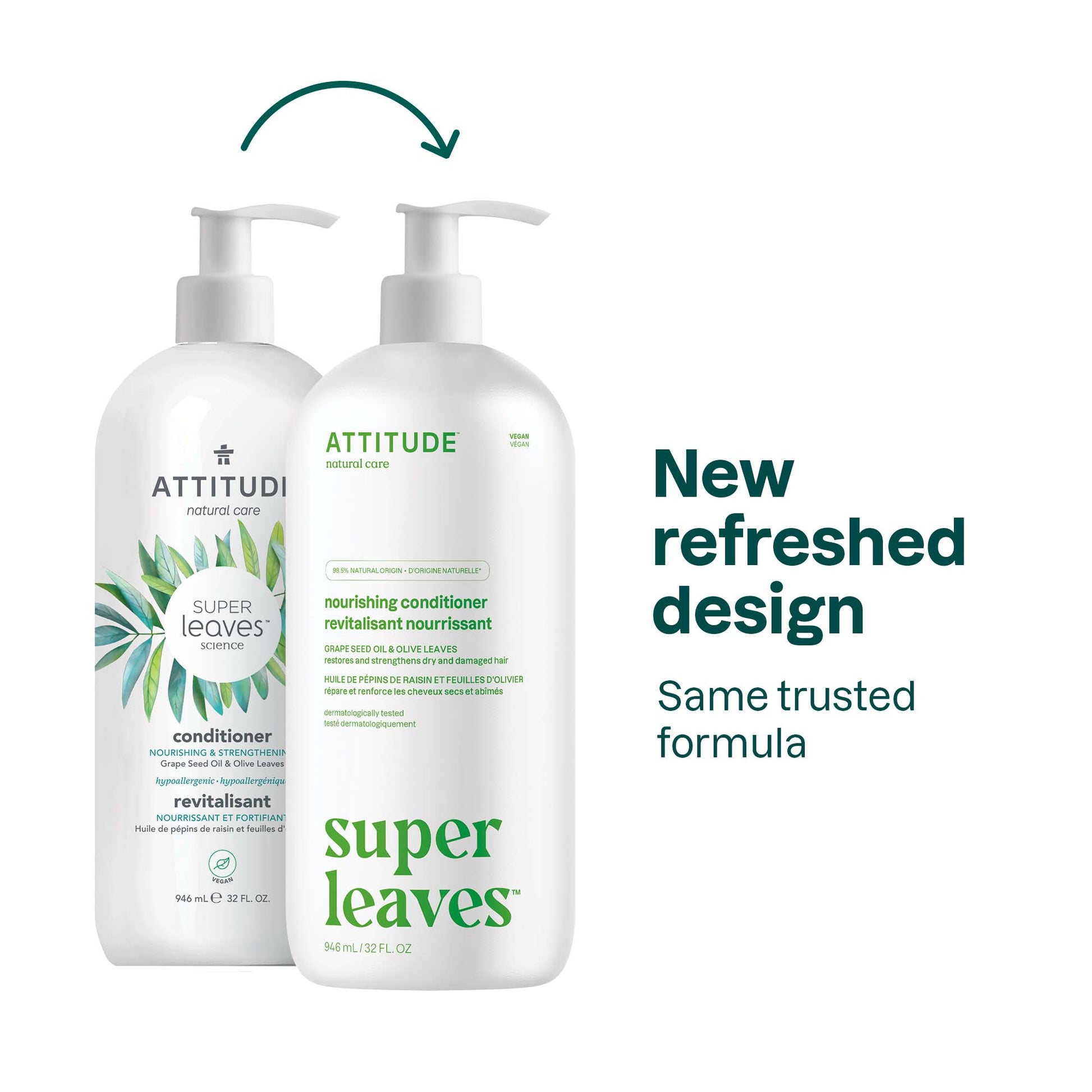 ATTITUDE Super Leaves Conditioner Nourishing & Strengthening : Super leaves™ : Restores and strengthens dry and damaged hair 11513_en? 946 mL