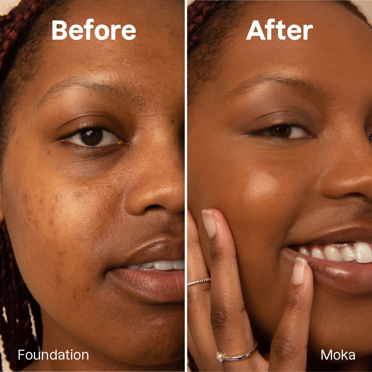 ATTITUDE Oceanly Light Coverage Foundation Stick before after Moka 12g Unscented 16144_en?