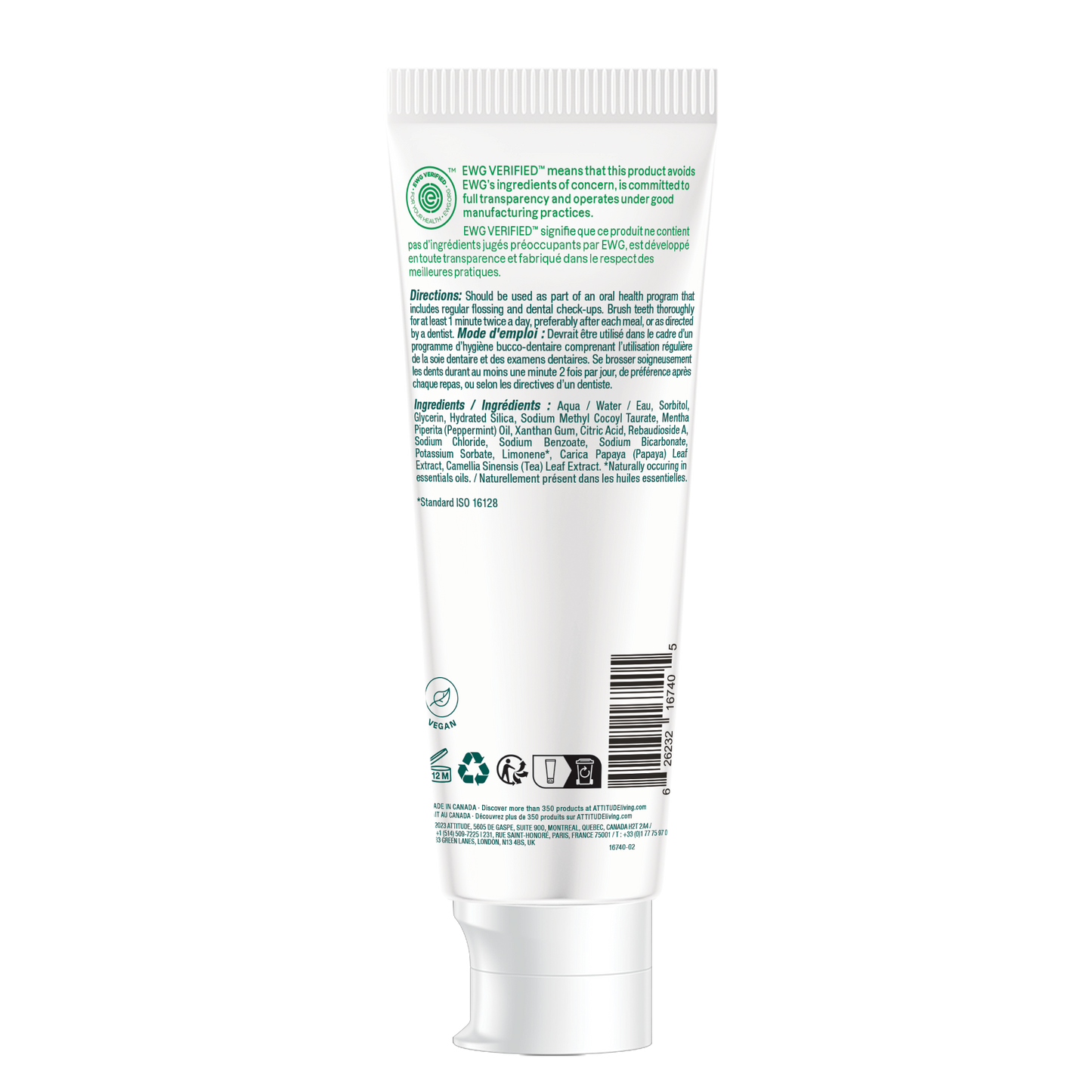 Fluoride Free Adult Toothpaste - Fresh Breath