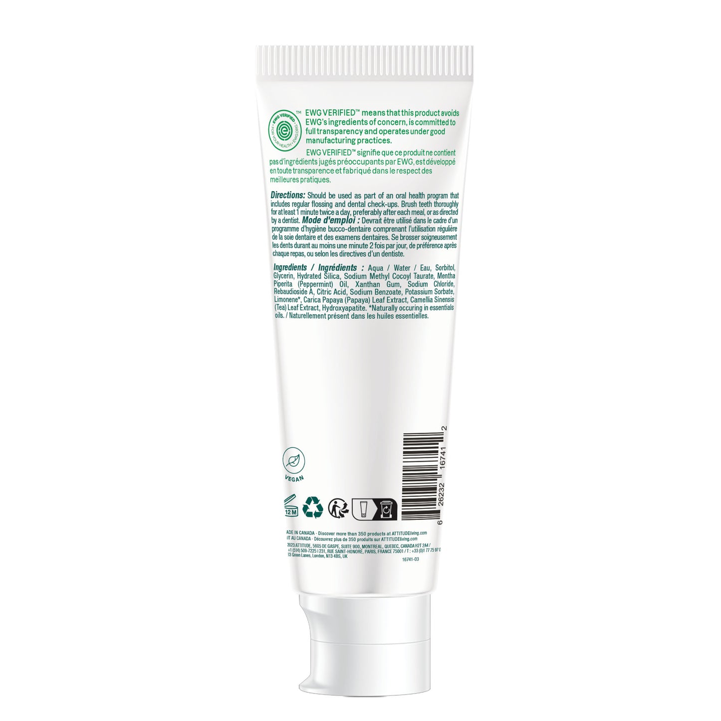 Fluoride Free Adult Toothpaste - Whitening