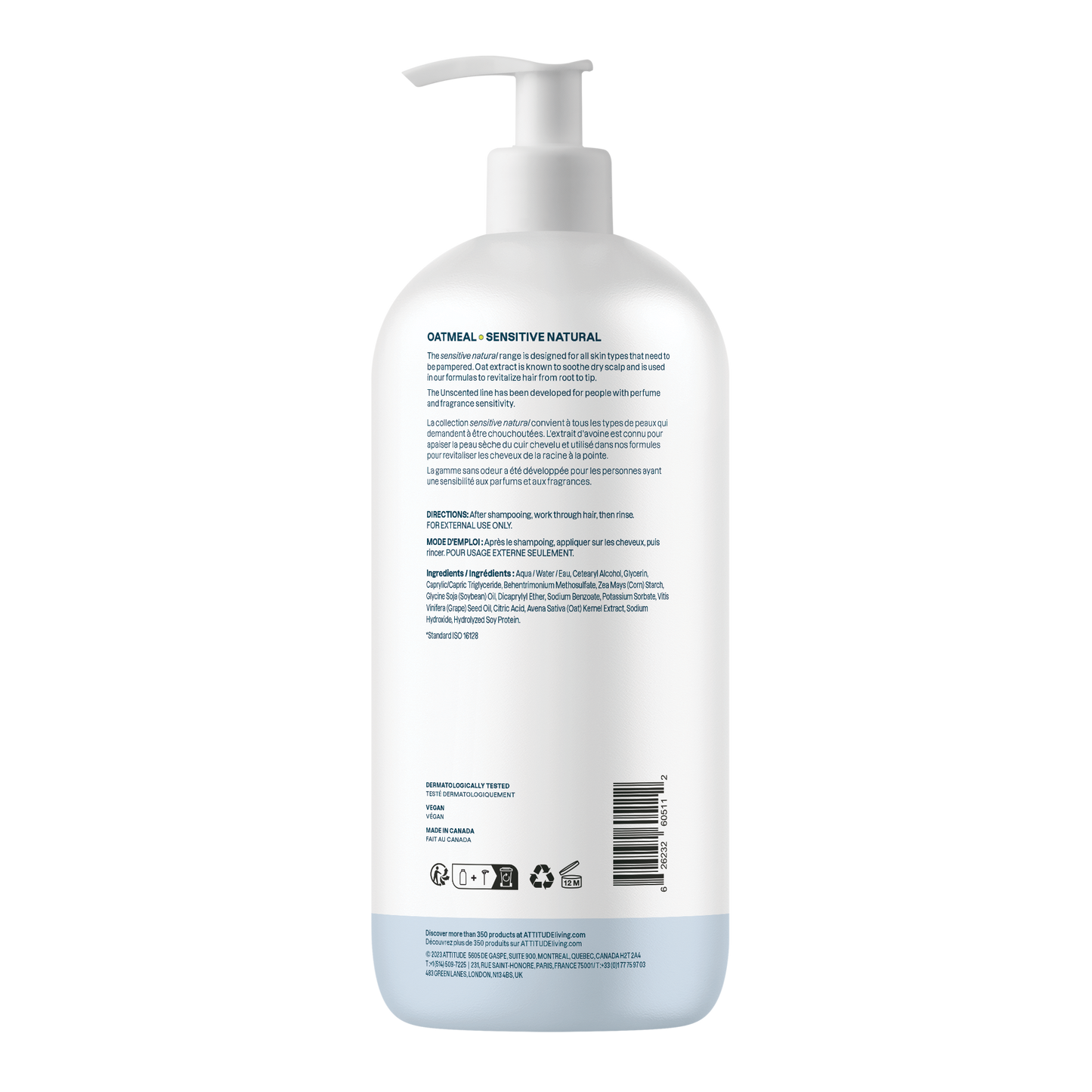 Oatmeal sensitive care Conditioner : Extra Gentle & Volumizing