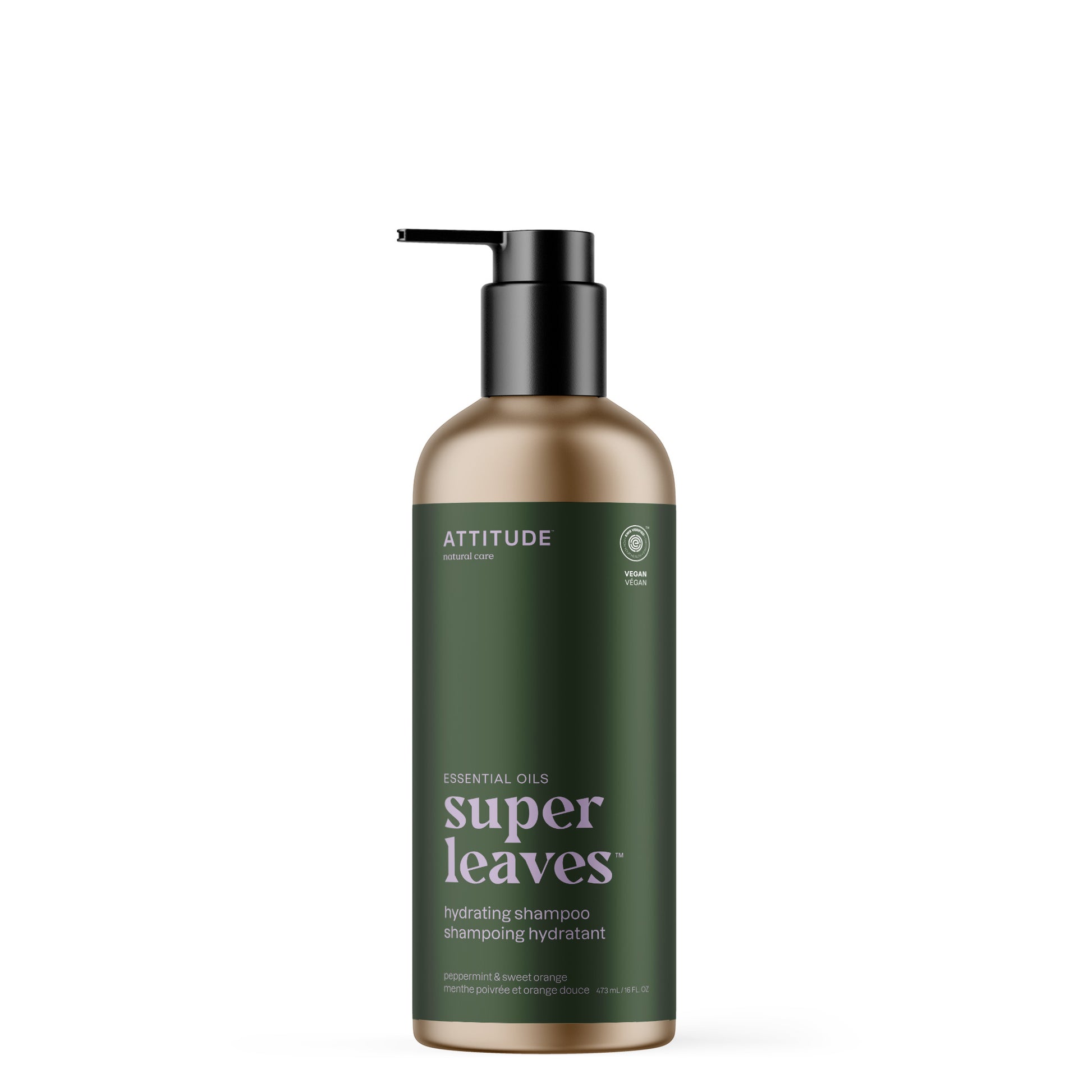 ATTITUDE Super Leaves Essential oils shampoo hydrating Peppermint and sweet orange 19104_en?_main? 473mL