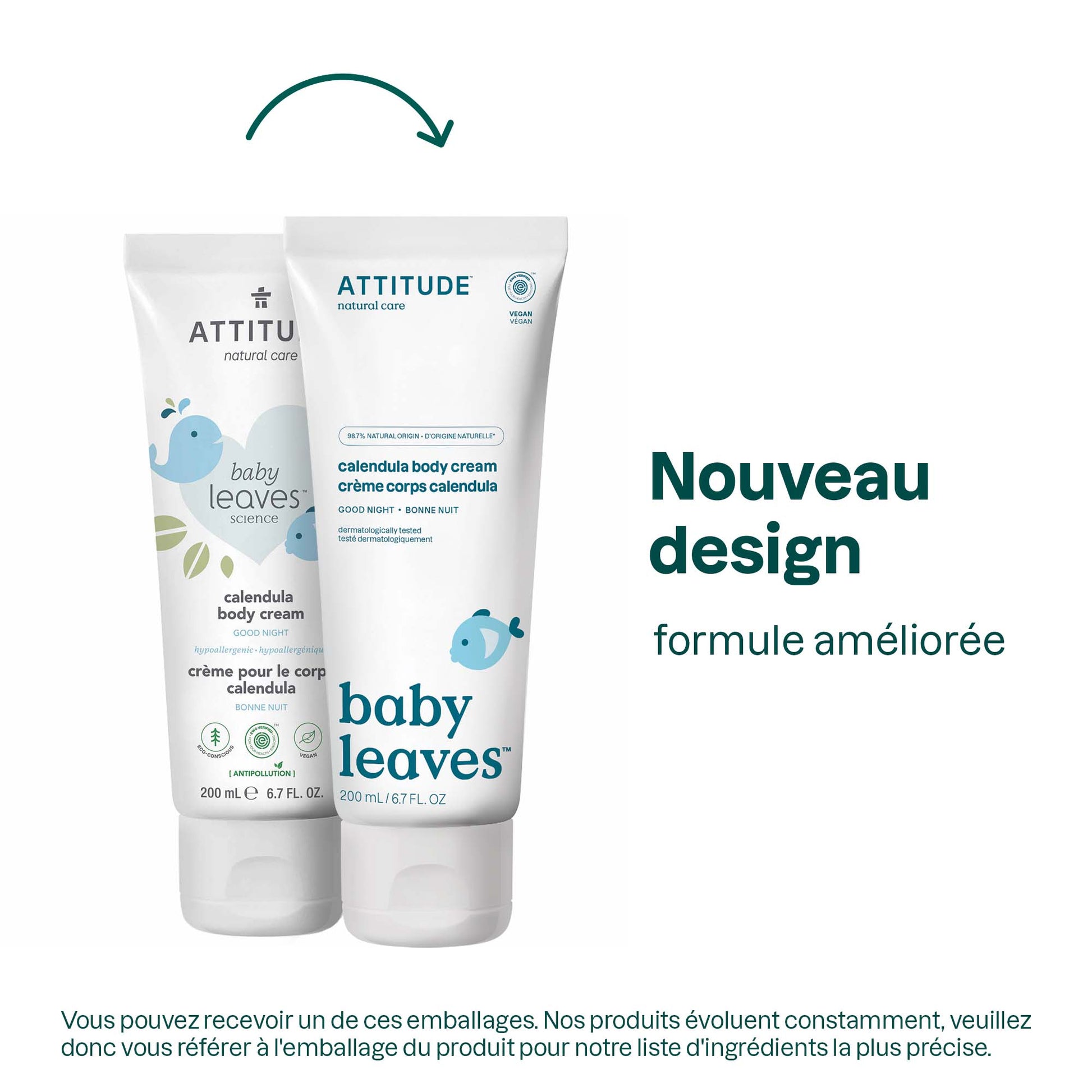 ATTITUDE baby leaves™ Calendula Natural Body Cream Good Night 16713_en?Good Night