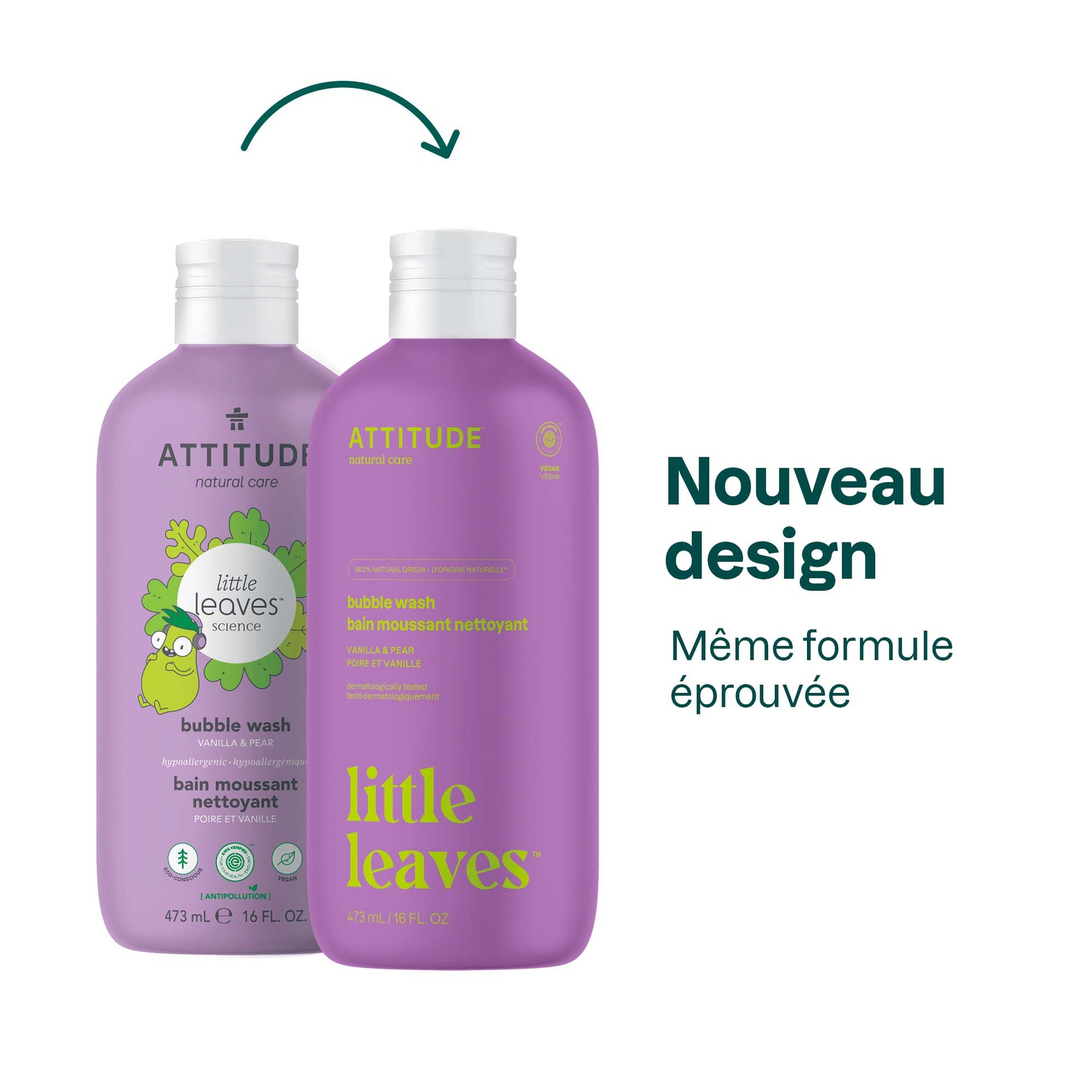 ATTITUDE little leaves™ Kids Bubble Wash Vanilla & pear 18315_en? Vanilla and Pear / 1 unit