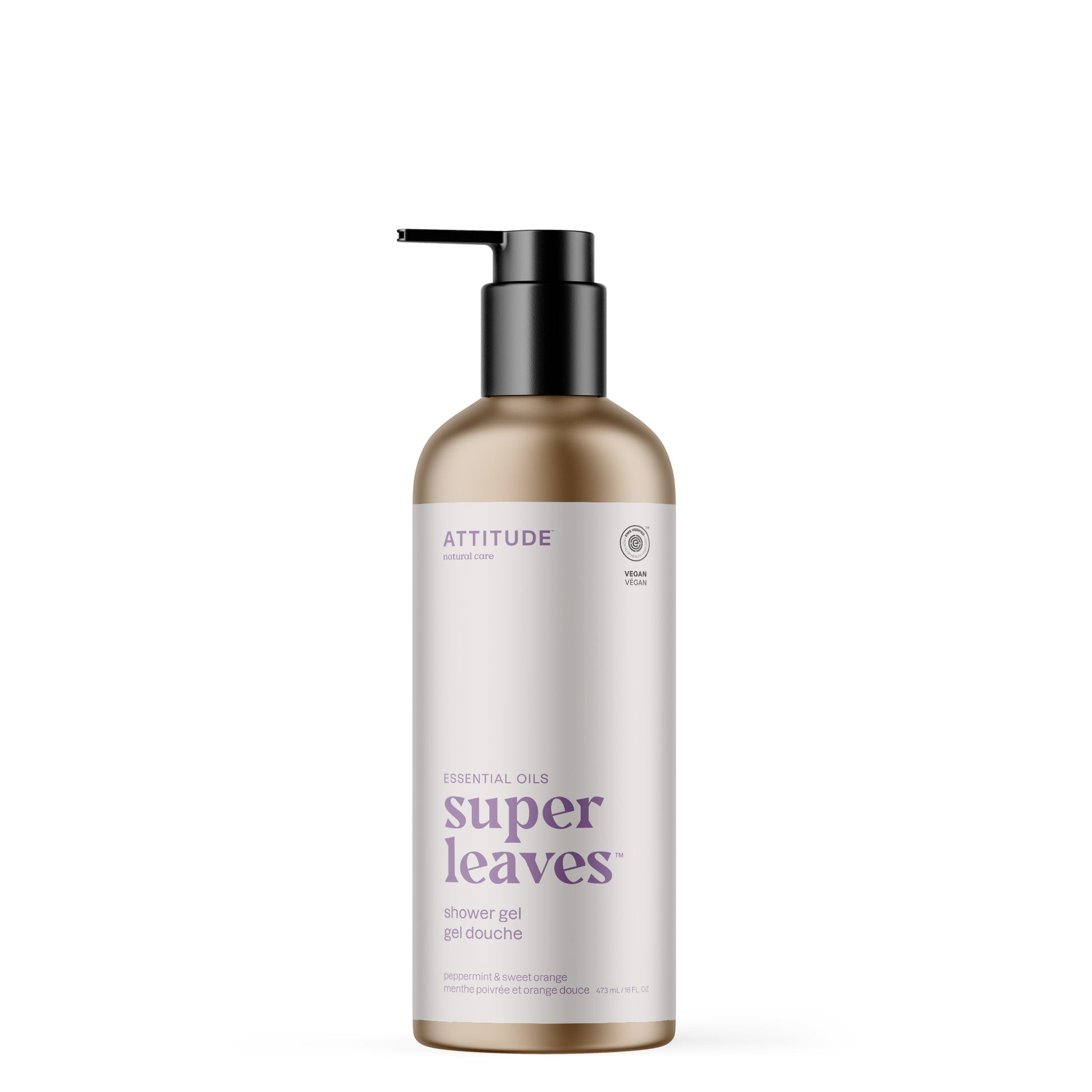 ATTITUDE Super Leaves Essential oils shower gel Peppermint and sweet orange 19834_en?_main? 473mL