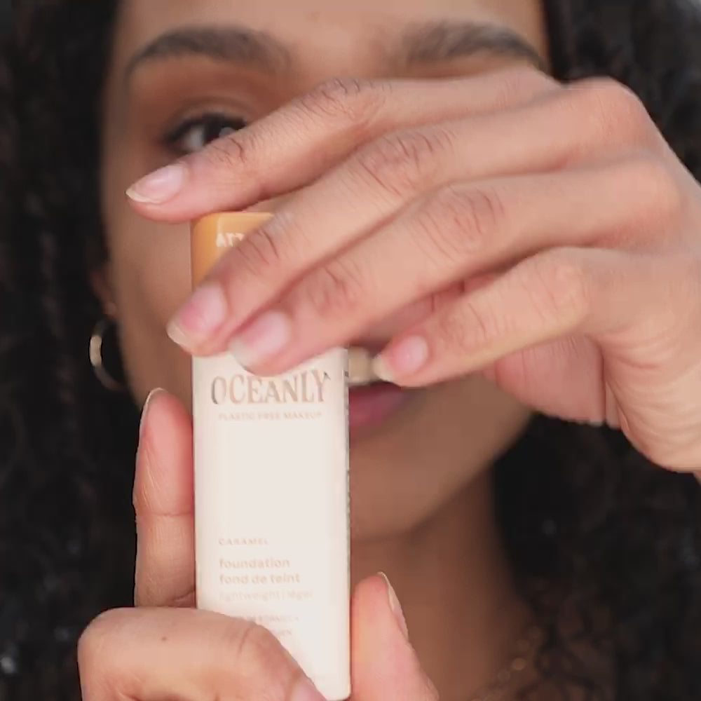 ATTITUDE Oceanly Light Coverage Foundation Stick Application Caramel 12g Unscented 16143_en?_video?