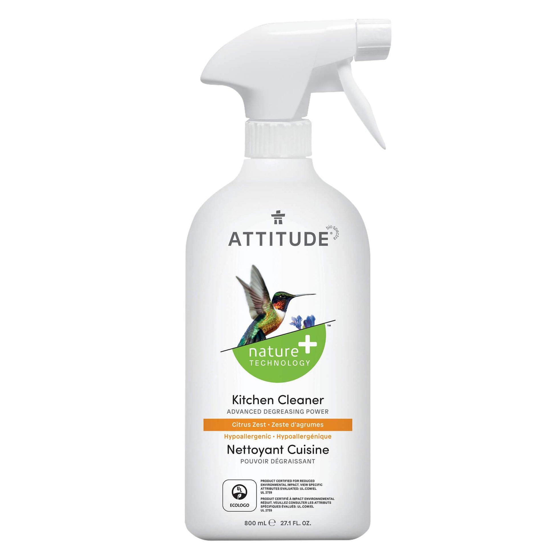 ATTITUDE Nature+ Technology Kitchen Cleaner Citrus Zest Bottle 800 mL 10680_en?_main?- Bottle 800 mL