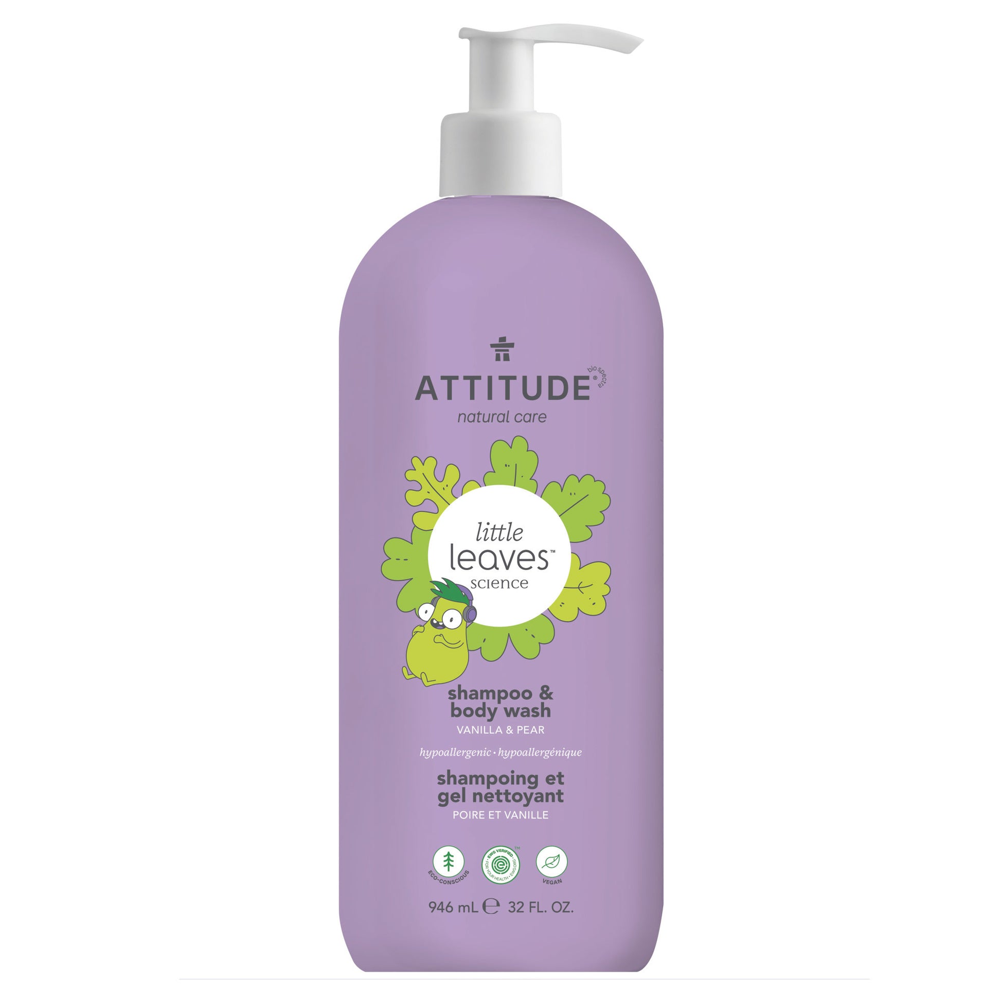ATTITUDE little leaves™ Shampoo and Body Wash 2-in-1 for kids Vanilla & pear - 946 mL 11525_en?_main? Vanilla and pear / 946 mL