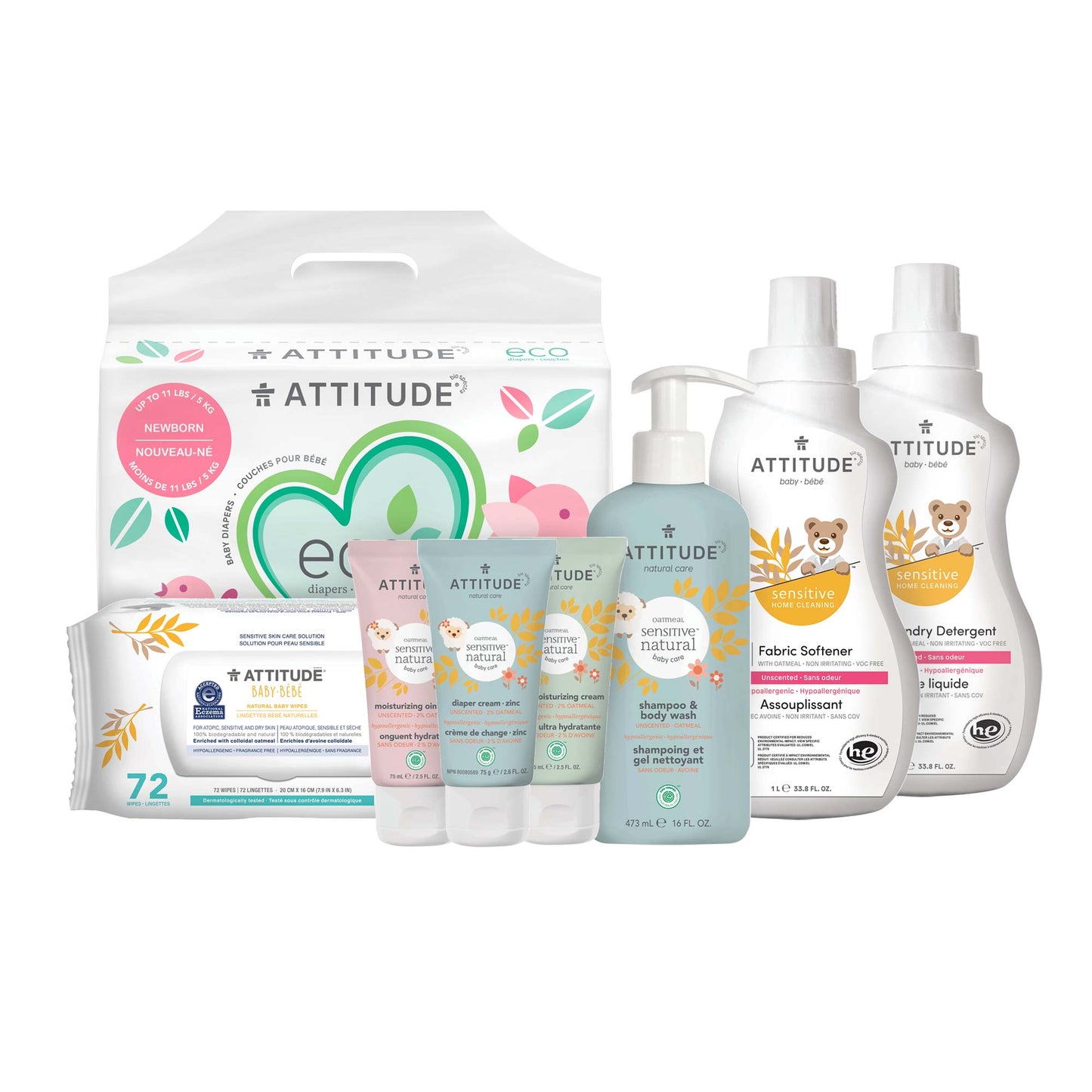 ATTITUDE Baby gentle care bundle EN - Sensitive Skin BDL_a83_16210_en?_main?