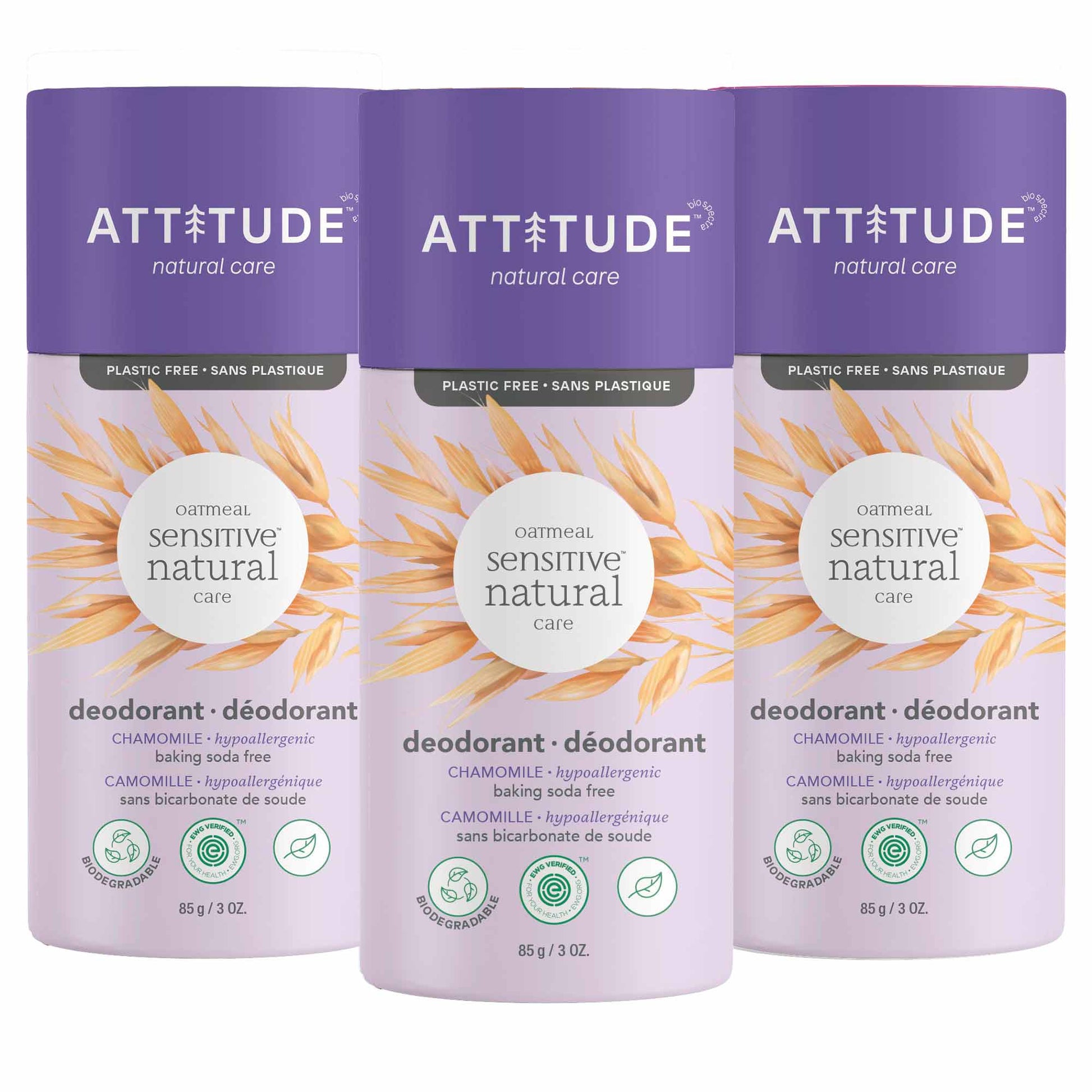 ATTITUDE Baking Soda Free Deodorant Sensitive Skin _en? Chamomile 3 units