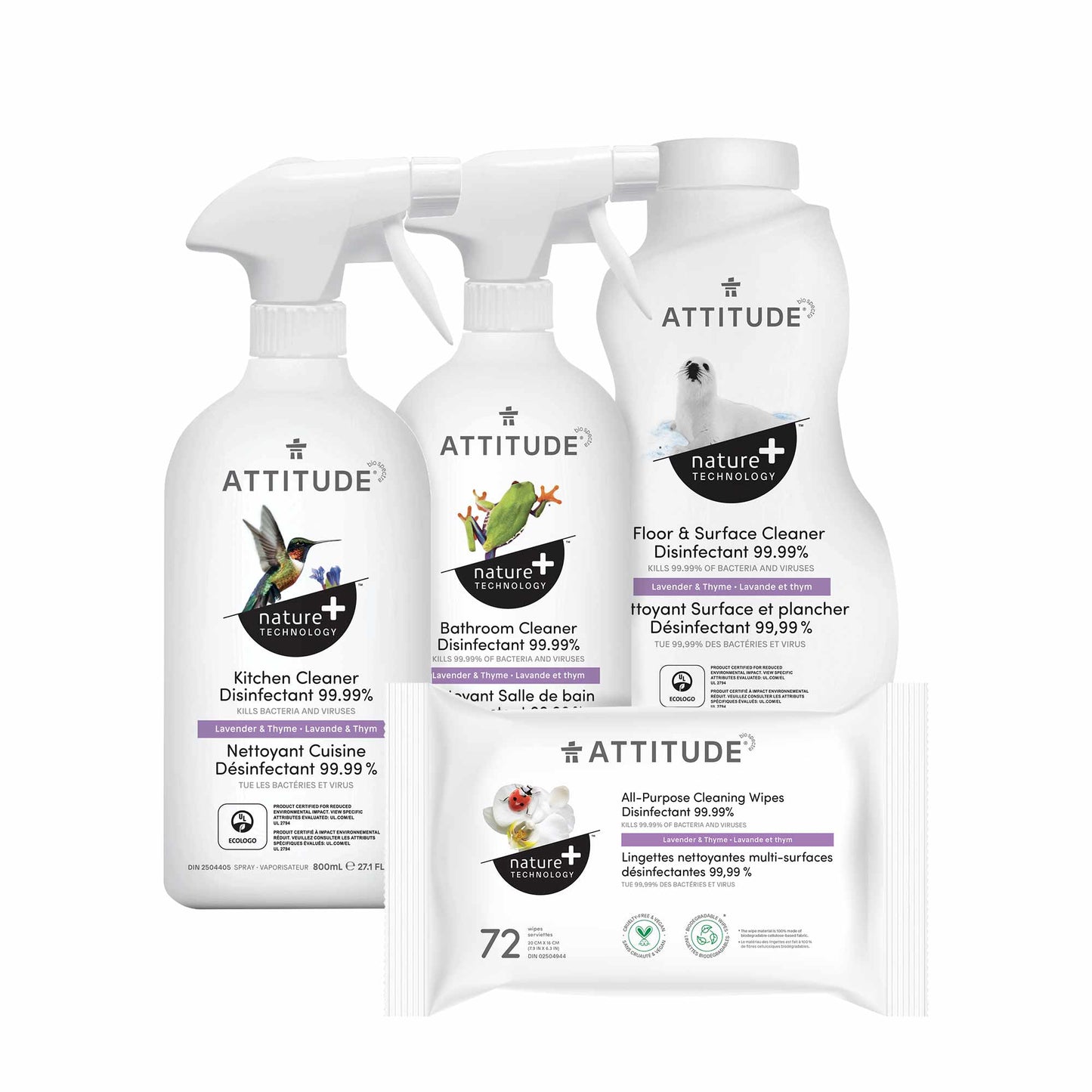 Attitude Bundle of 4 essential disinfectants nature thym and lavander BDL_a76_10482_en?_main?