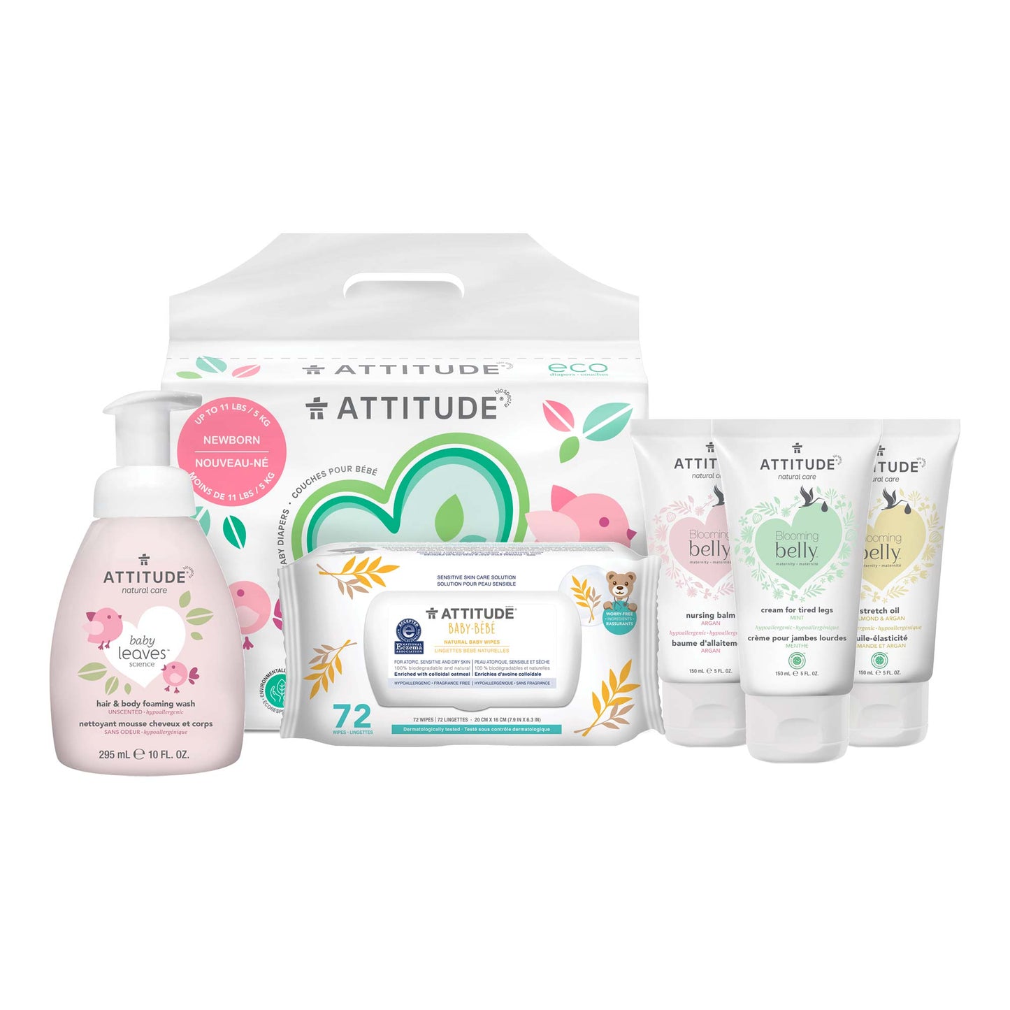 ATTITUDE Gentle routine bundle - Sensitive skin - baby leaves™ - Blooming belly™ BDL_a85_16210_en?_main?