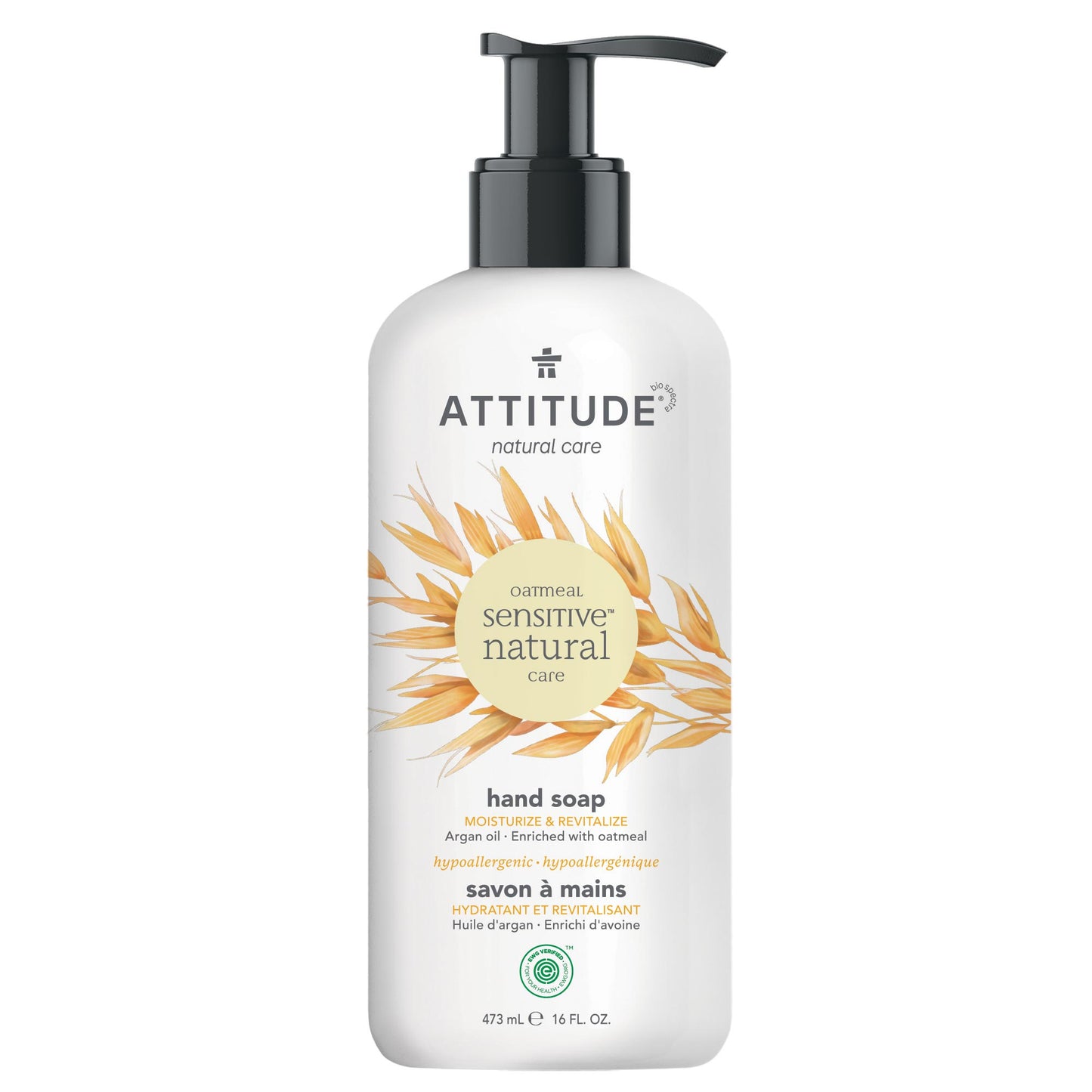 ATTITUDE  Sensitive skin  Moisturize & Revitalize Hand Soap   Argan Oil _en?_main?