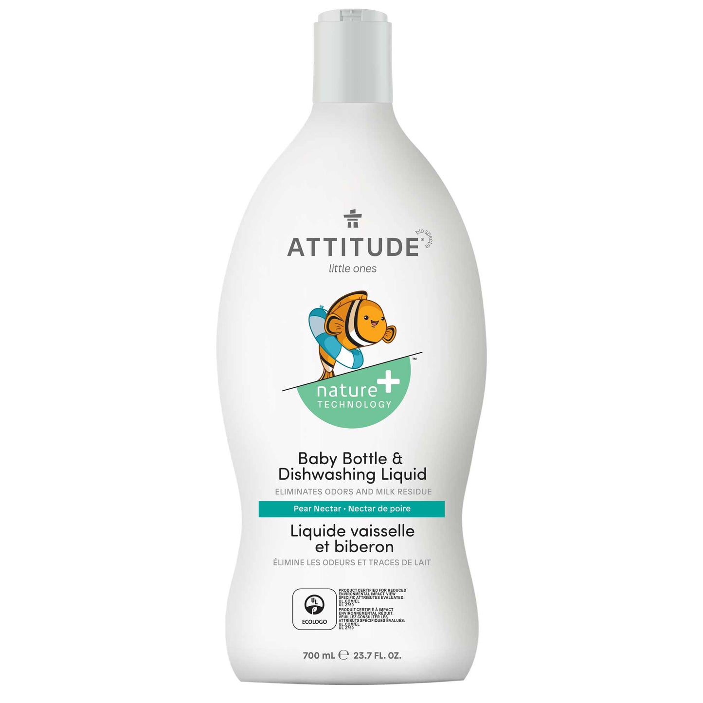 ATTITUDE Nature+ baby bottle dishwashing liquid pear nectar hypoallergenic 13178_en?_main? Pear Nectar / 700 mL