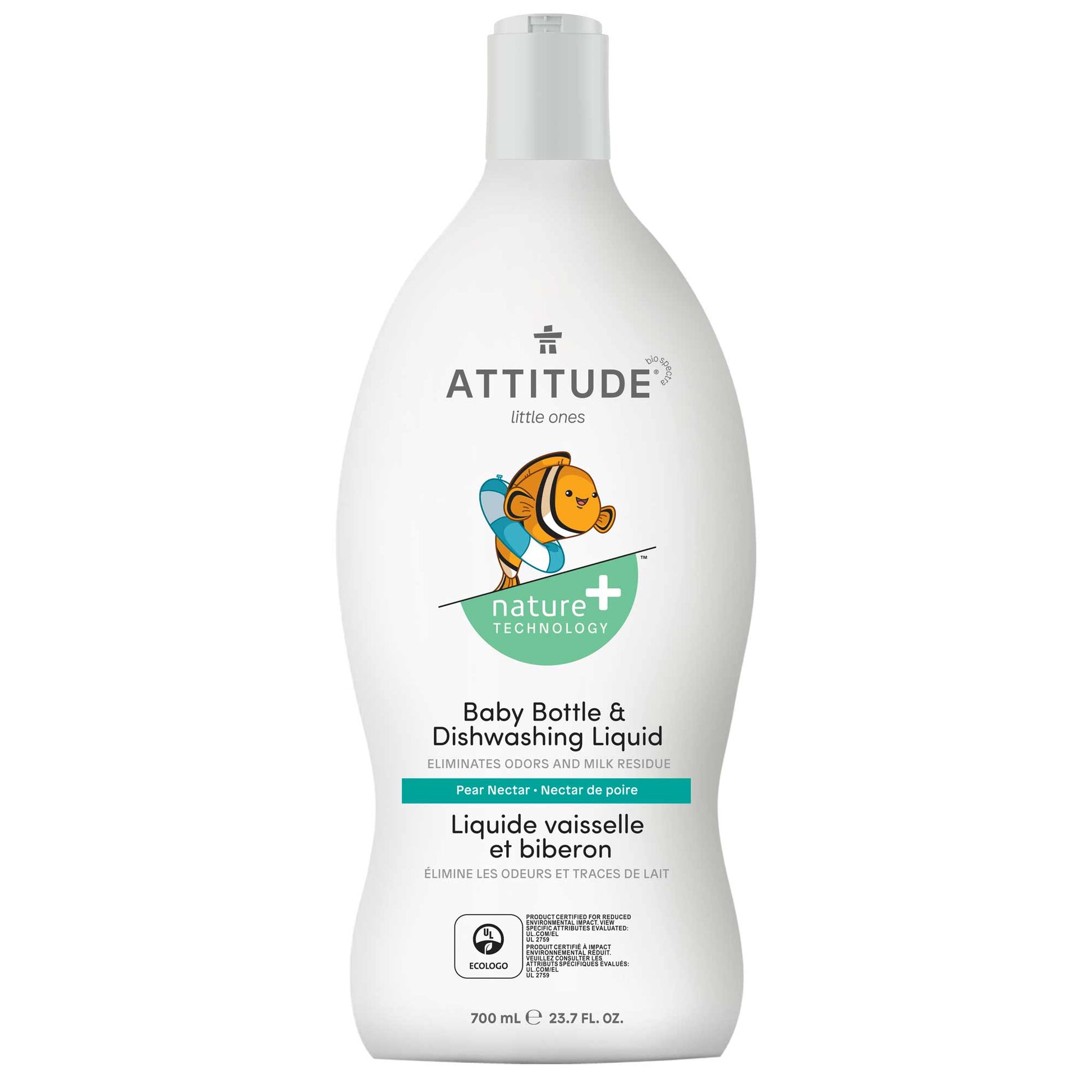 ATTITUDE Nature+ baby bottle dishwashing liquid pear nectar hypoallergenic 13178_en?_main? Pear Nectar / 700 mL