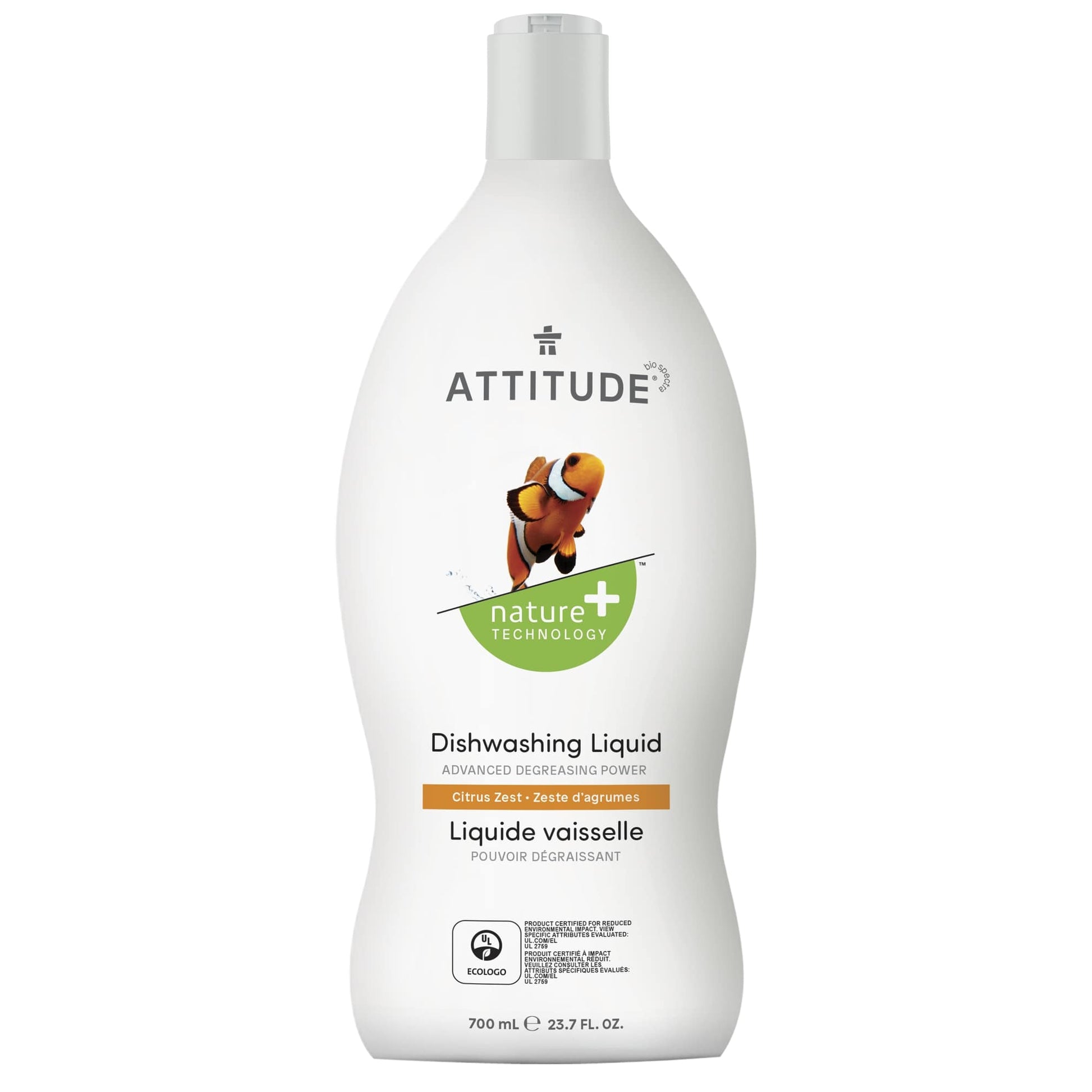 ATTITUDE Nature+ dishwashing liquid citrus zest hypoallergenic 13172_en?_main? Citrus Zest / 700 mL