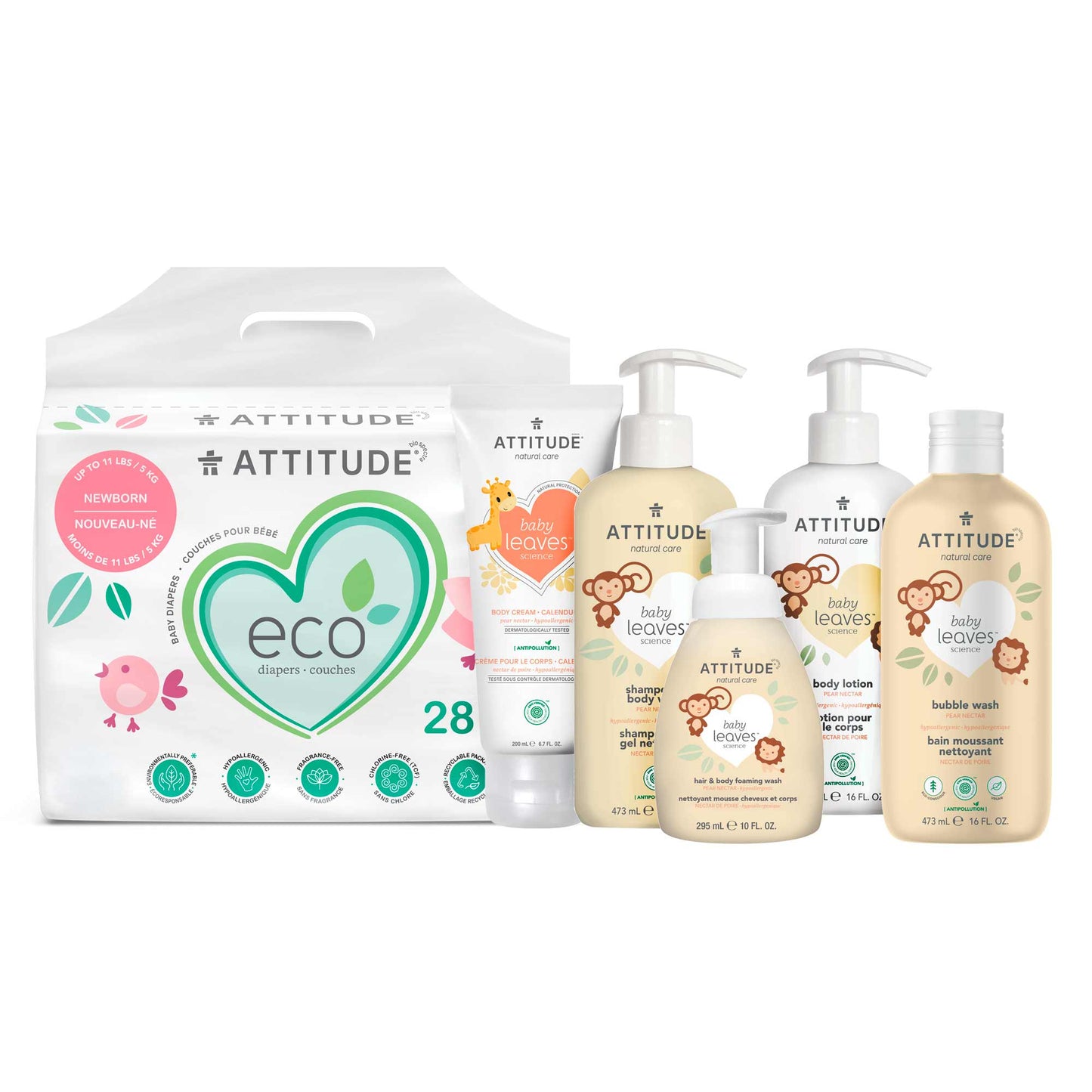 ATTITUDE Newborn & baby bundle baby leaves™ - Pear nectar BDL_16210_en?_main?