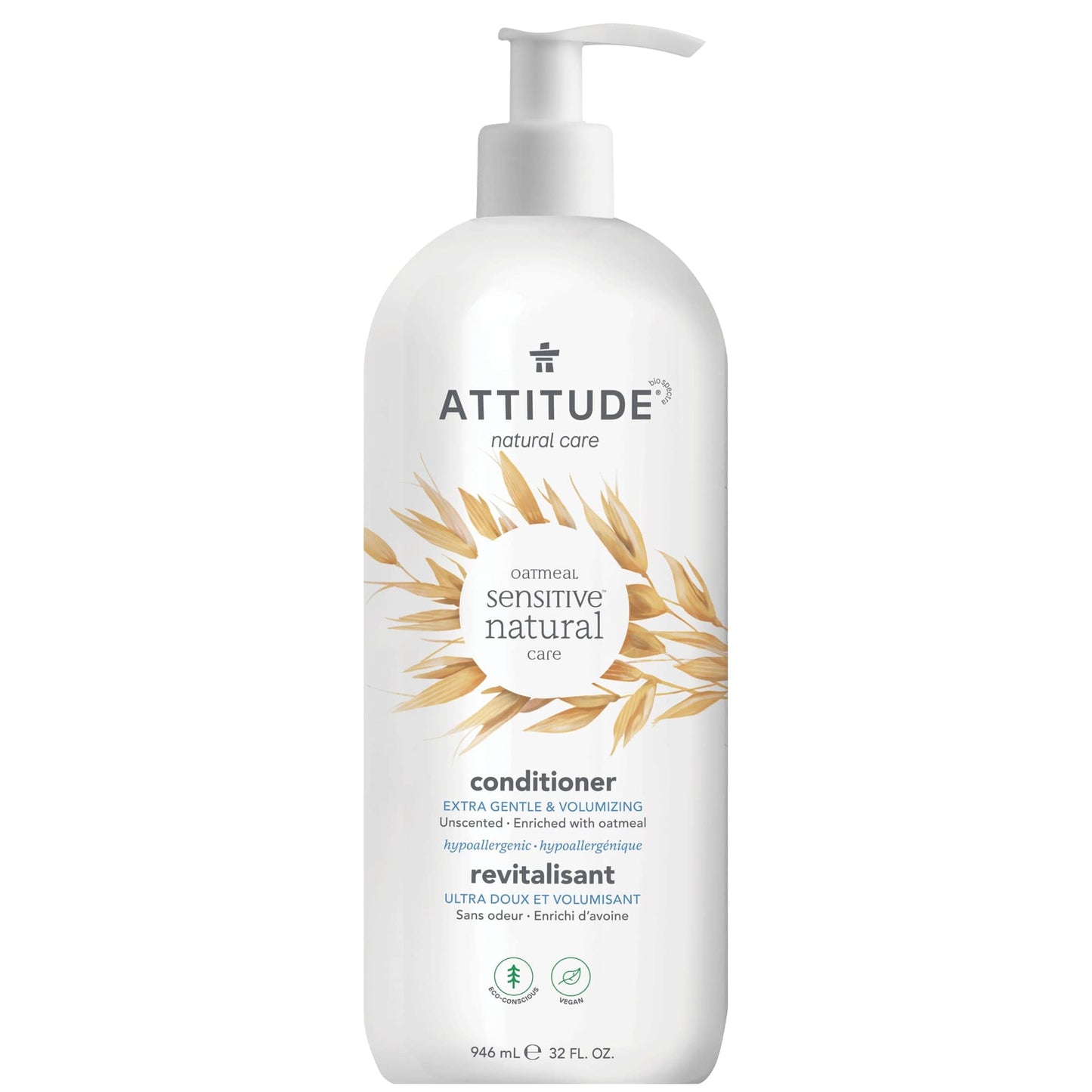 ATTITUDE Oatmeal sensitive natural care Conditioner Extra Gentle & Volumizing Unscented 946 mL_en?_main? 946 mL