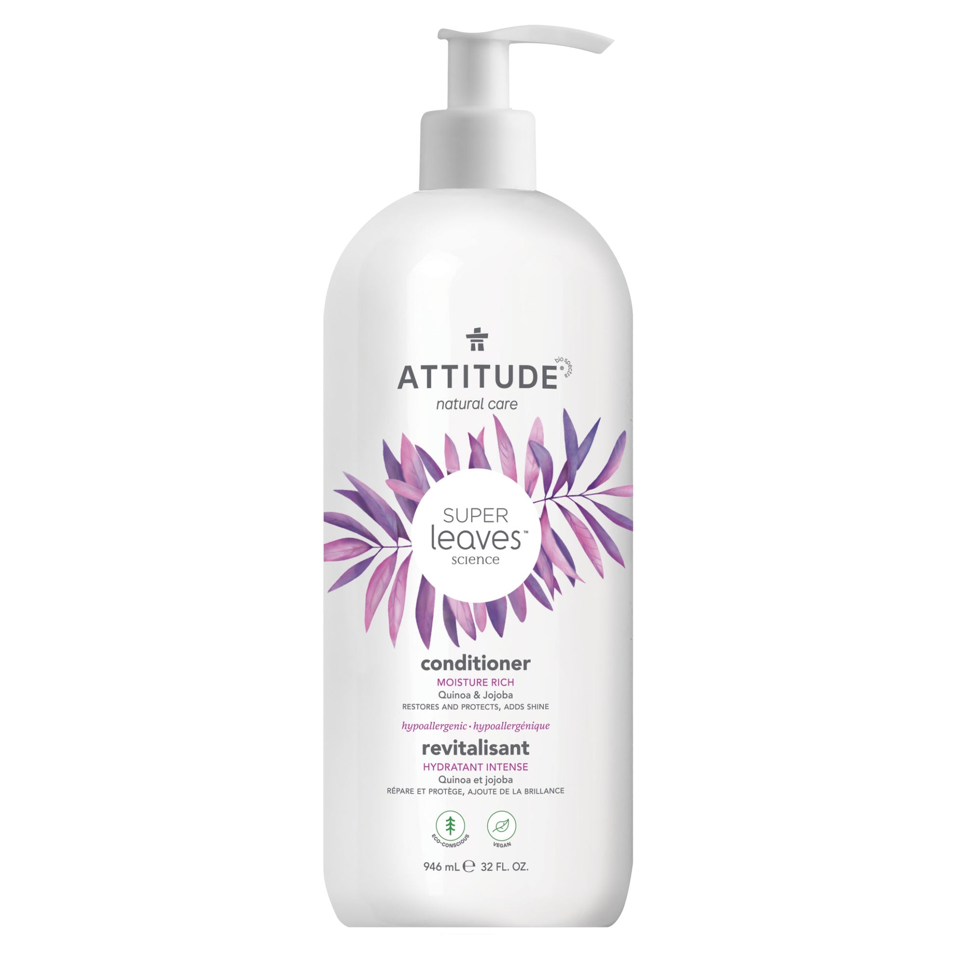 ATTITUDE Super Leaves Conditioner Moisture Rich Restores and protects, adds shine 946 mL 11517_en?_main?