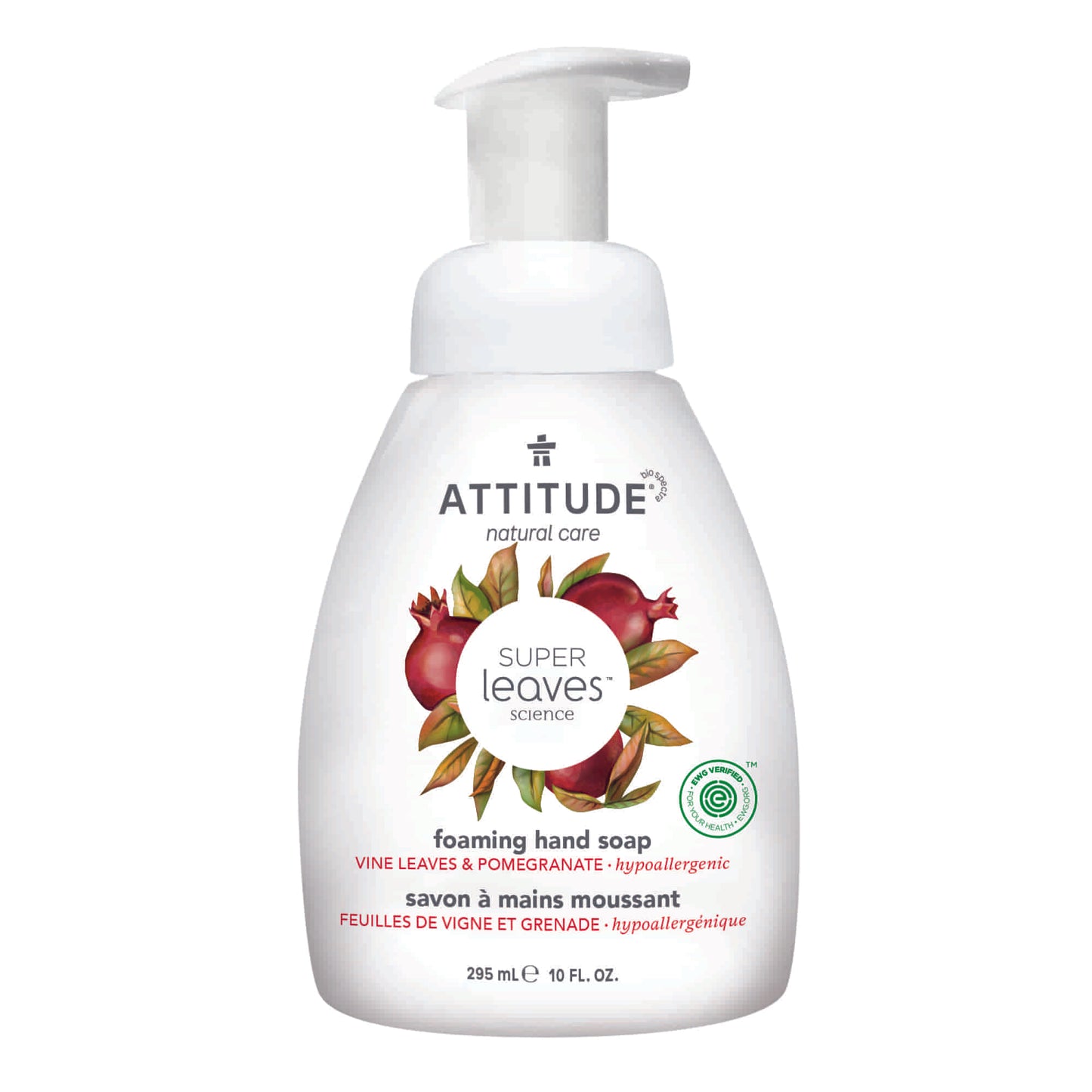 ATTITUDE Super leaves™ Foaming Hand Soap  Vine Leaves & Pomegranate 14084_en?_main? 295 mL