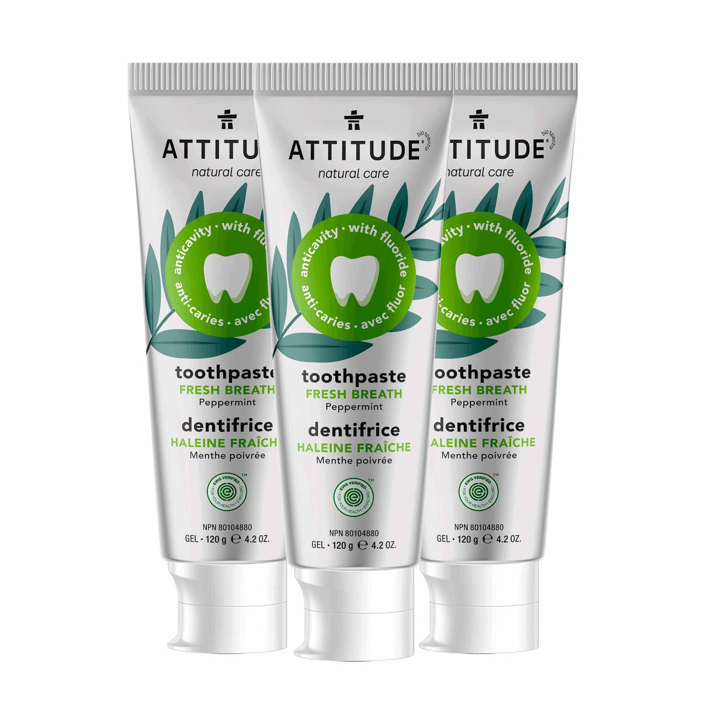 Adult Toothpaste with fluoride trio  Fresh breath  ATTITUDE BDL_3-16730 _en?_main? Fresh breath