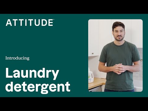 Man showing how to use ATTITUDE laundry detergent 60203_en?